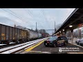 csx 911 leads q410 through west trenton nj in 4k hd