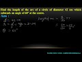 find the length of the arc of a circle of diameter 42 cm which subtends an angle of 60° at the centr