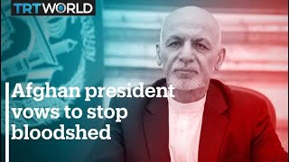 Afghan president vows to stop bloodshed