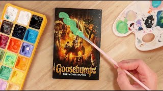 Painting Over 'GooseBumps' movie cover.  Sorry Jack Black...