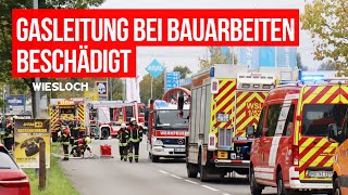 Gasleitung bei Bauarbeiten beschädigt: Evakuierung und Straßensperrungen im Eichelweg