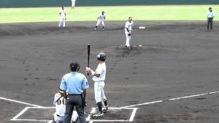 平成23年8月2日　1回表　島本　交流試合関西メディカル戦(鳴尾浜)