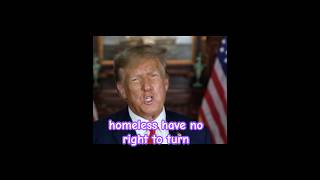 Trump GOES IN on homeless people #trump #politics #shorts