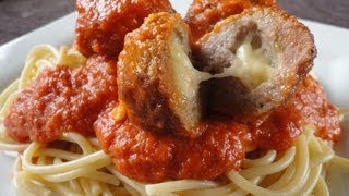 Mozzarella Stuffed Meatballs