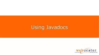 Using javadoc