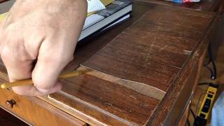 SEWING TABLE REPAIR SERIES # 1:  Preparing a Sound Surface for Veneer Repair On a Singer Table