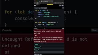 JavaScript for..in loop | JavaScript Basics | for loop | ES5 features #javascript #js #coding #coder