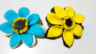 Sparkling Foamiran Flowers in 5 minutes, stick or hairpin