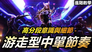 LOL 英雄聯盟【中路MID教學】游走型中單的博弈，王者意識與細節。无需對位單殺取得優勢！ #LOL#英雄聯盟#木魚仔