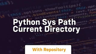 python sys path current directory