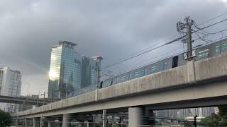 東涌綫列車 駛經荔景站附近