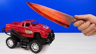 Experiment: Glowing 1000 degree Knife VS car!
