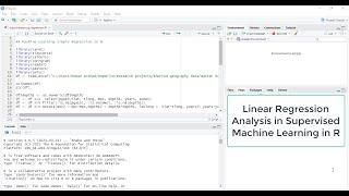 Supervised Machine Learning Based Linear Regression in R - Studio