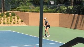 Bouchard Practicing With Agassi in Las Vegas