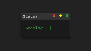 Terminal Style Loading Animation Using HTML & CSS | Beginner Friendly