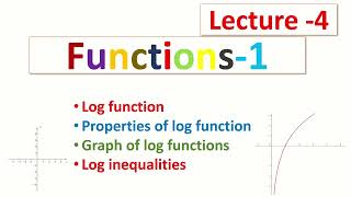 functions lecture 4 (log function)