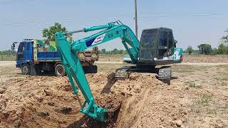 รีวิว  kobelco sk120-1 (มาร์คทรี) ยังไม่มีคู่ครอง  พร้อมใช้ เปิดบ่อใหม่ excavator