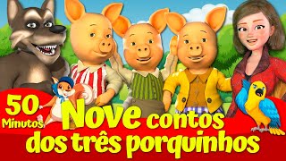 🔴 Os Três Porquinhos e o Lobo Grande Mau 🔴🐷🐺 I Nove Contos I Contos de fadas encantadores