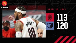 Trail Blazers 113, Grizzlies 120 | Game Highlights by McDelivery | April 25, 2021