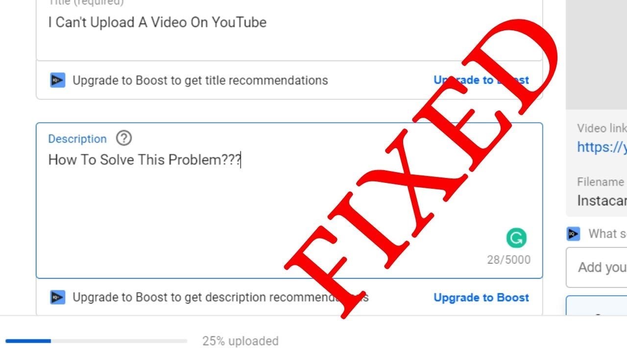 I Can T Upload Video On Youtube Fixed Problem With Upload Youtube I Can T Upload Video On Youtube Fixed Problem With Upload Youtube