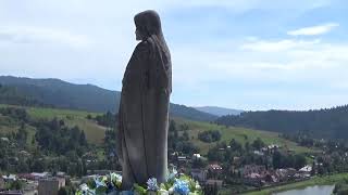 Muszyna - Ruiny Zamku na Górze Baszta - Panorama miasta i Doliny Popradu