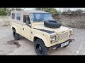 land rover defender 110 2 5D ex military soft top for sale walkaround + starting, idling