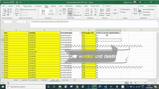 Transportation Optimization through Excel