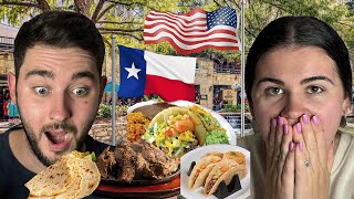 Brits Try REAL TEX MEX in TEXAS for the first time!