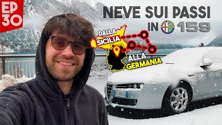 NEW CROSSING WITH SNOWY PASSES FROM SICILY TO GERMANY IN ALFA 159