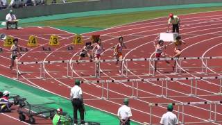 2012 宮崎県選手権大会 100mJH決勝 岡富