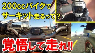 【そりゃこうなるわ!!!】気合いをこめて小排気量バイクを使い切れっ!!!【大きいサーキット】