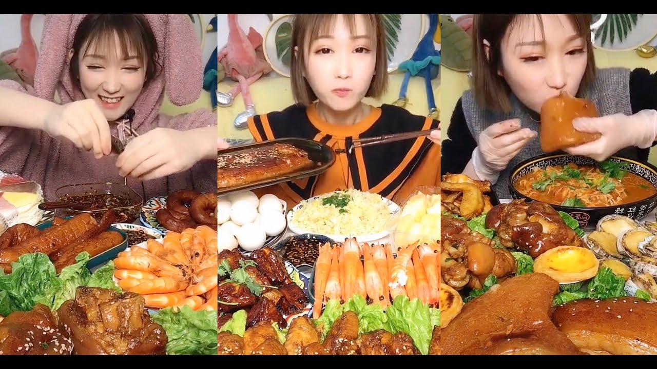 ASMR Mukbang | Chinese Food - P1 | Bean TV - YouTube