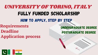 UNIVERSITY OF TORINO/ Requirements/ Deadline/ Application Process 2023-2024