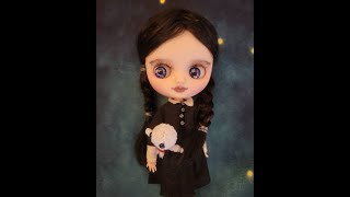 SCREAMING! Unboxing Custom Middie Blythe Wednesday Adams from CF DOLLS