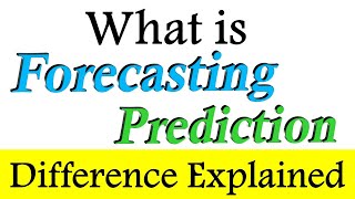 ๐
๐จ๐ซ๐๐๐๐ฌ๐ญ๐ข๐ง๐ ๐๐ฌ ๐๐ซ๐๐๐ข๐๐ญ๐ข๐จ๐ง | Difference between Forecasting & Prediction | Forecasting vs Projection