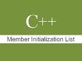 MEMBER INTIALISATION LIST : C++ Programming
