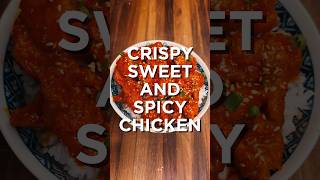 Crispy sweet and spicy chicken: flavorful and perfectly crunchy! #food #cooking #recipe #shorts