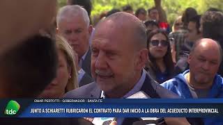 PEROTTI | Junto a Schiaretti dieron inicio a la obra del acueducto interprovincial