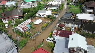 集落まで泥水が流れこんだ国頭村比地