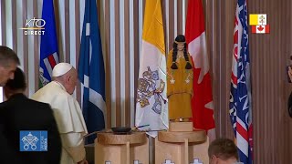 Rencontre du Pape avec la communauté paroissiale de l'église Sacré-Coeur des Premiers Peuples