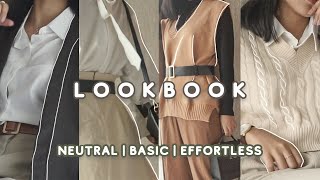 HOW I STYLE NEUTRAL COLORS FOR SIMPLE DAILY OUTFITS 🦙 yesstyle, uniqlo, h\u0026m, and more | Indonesia