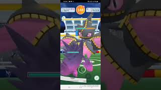 Pokemon Go-Mega Banette(超級詛咒娃娃) Raid Solo by 6 unique lvl50 pokemons(no weather boost)(KO@3sec)20/10