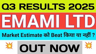 Emami Q3 Results 2025 🔴 Emami Ltd Results 🔴 Emami Share Latest News 🔴 Emami Ltd Share Latest News