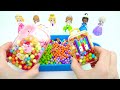 how to make rainbow ice cream bathtub with mixing beads cutting asmr