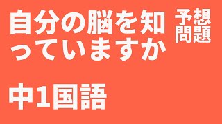 【中1国語】自分の脳を知っていますか定期テスト予想問題