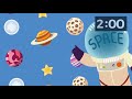 2 Minute Countdown with a Cute Cartoon Astronaut