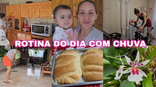 Dia produtivo/vida real/cuidados com a casa,bebê, pão caseiro,treino,flores