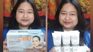 VLCC DIAMOND FACIAL KIT STEP BY STEP || REVIEW DEMO || FACIAL AT HOME