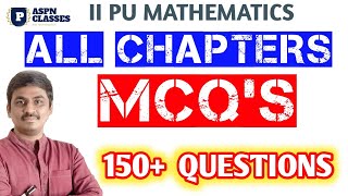 2nd PU ALL CHAPTERS MCQS WITH SOLUTIONS 2024 || CHAPTER WISE MCQ DISCUSSIONS FOR CLASS 12TH