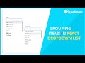 Grouping Items in React Dropdown List